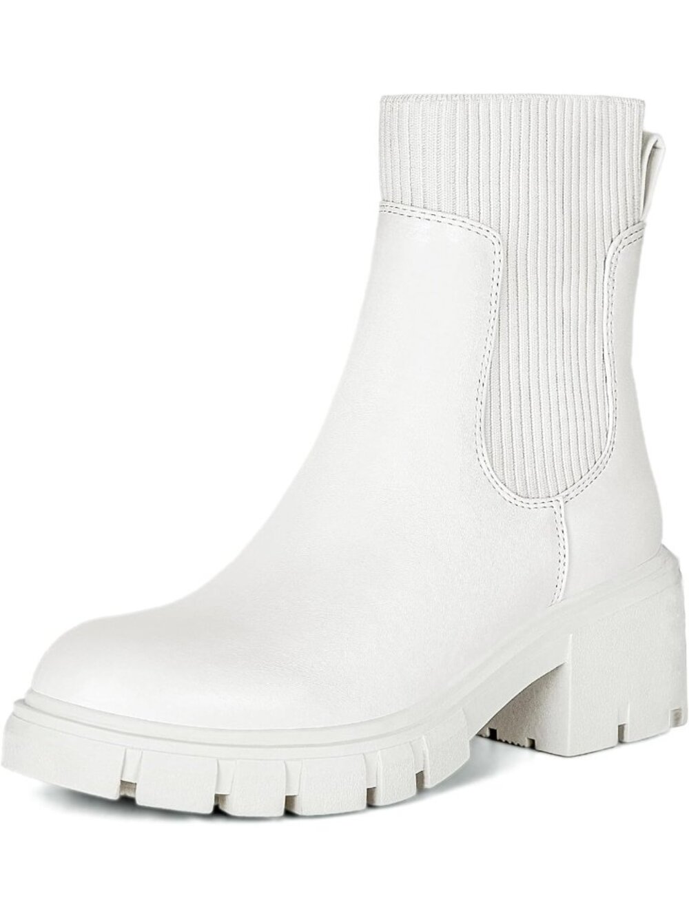 Stylish Women's Chunky Platform Ankle Boots - Trendy Chelsea Style Footwear